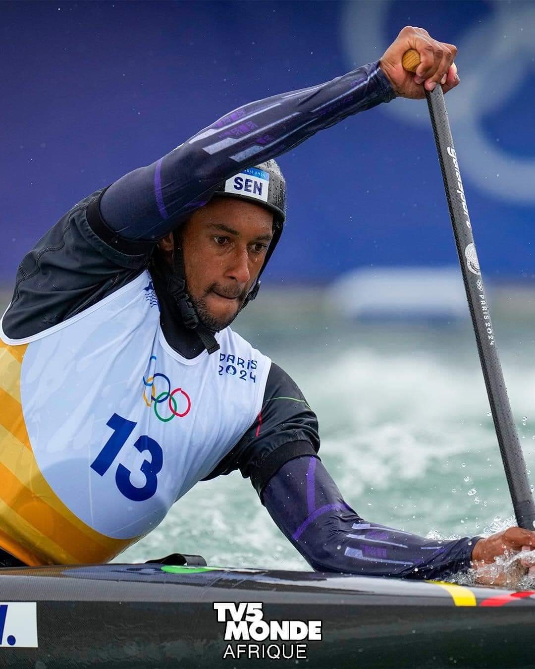 JO Paris 2024: le Sénégalais Yves Bourhis qualifié pour la finale du kayak slalom