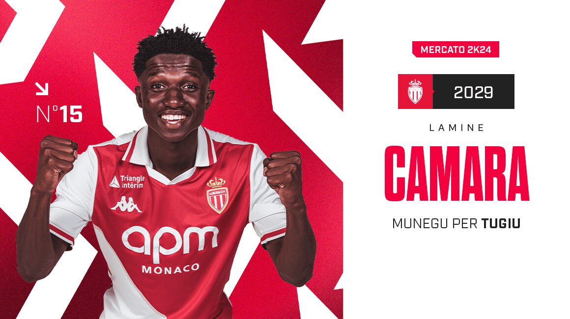 Mercato : Lamine Camara s’engage officiellement avec l’AS Monaco pour cinq saisons