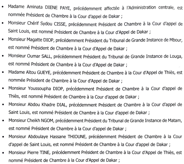 Vaste chamboulement au sein de la Magistrature : Maham Diallo remplacé par Abdoul Aziz Diallo comme Doyen des juges Vaste chamboulement au sein de la Magistrature : Maham Diallo remplacé par Abdoul Aziz Diallo comme Doyen des juges