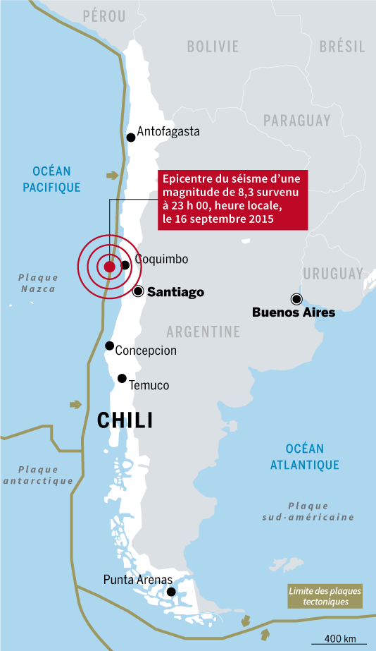 Au Chili, très fort séisme, risque de tsunami et évacuation massive