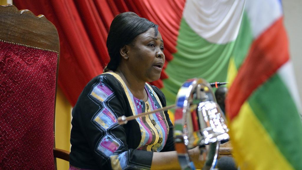 La vice-présidente du Conseil national de transition Léa Koyassoum Doumta a été brièvement enlevée par des anti-balaka dimanche. AFP PHOTO / ERIC FEFERBERG