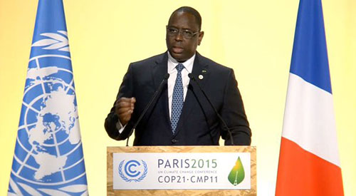 Le président Macky Sall à la COP 21: "Le pollueur doit payer"