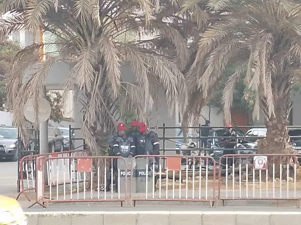 Farba Ngom face au juge du PJF : un important dispositif sécuritaire déployé sur les lieux