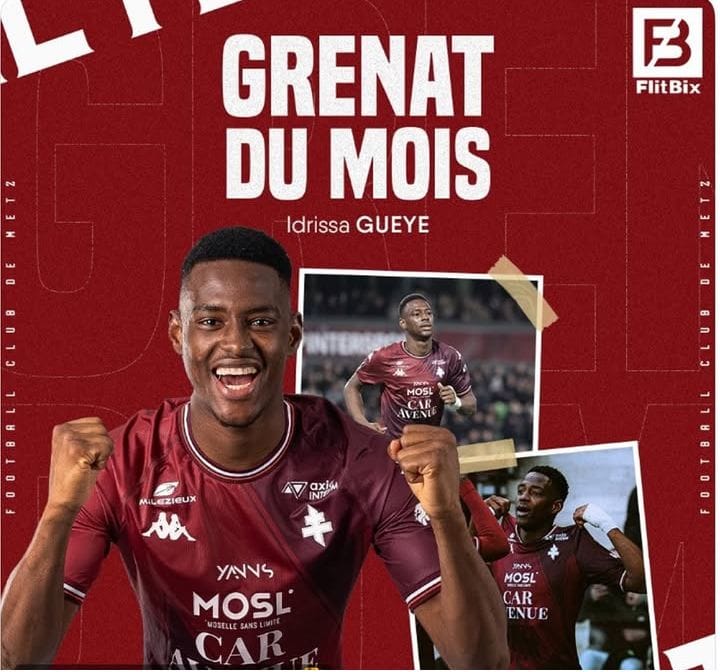 FC Metz : Idrissa Gueye élu meilleur joueur du mois de février