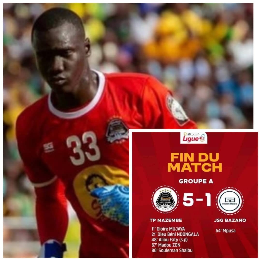 LINAFOOT : Aliou Badara Faty encore décisif avec son club TP Mazembe