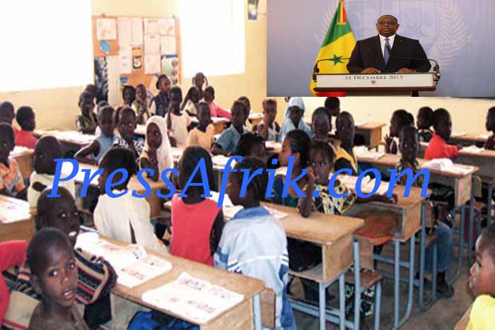 Macky Sall : «Pour 2016 l’éducation et la formation resteront nos priorités».