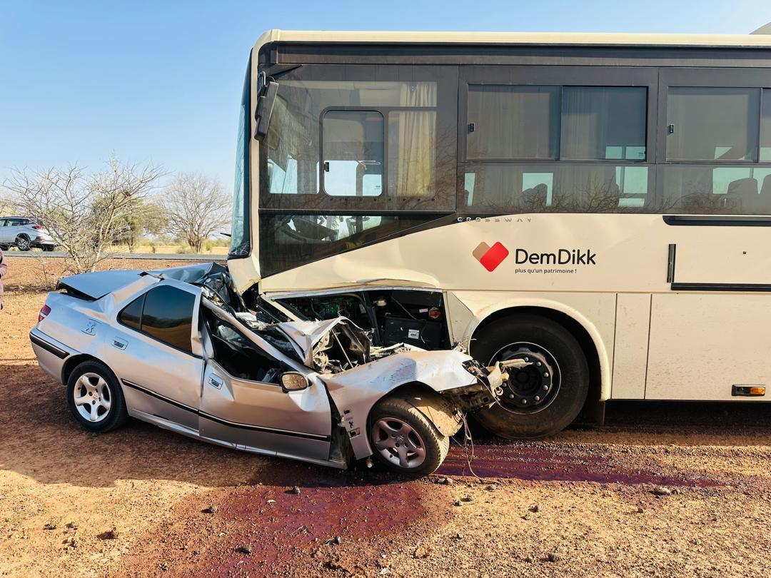 Accident mortel sur l'axe Linguère-Matam: une collision entre un bus Sénégal Dem Dikk et