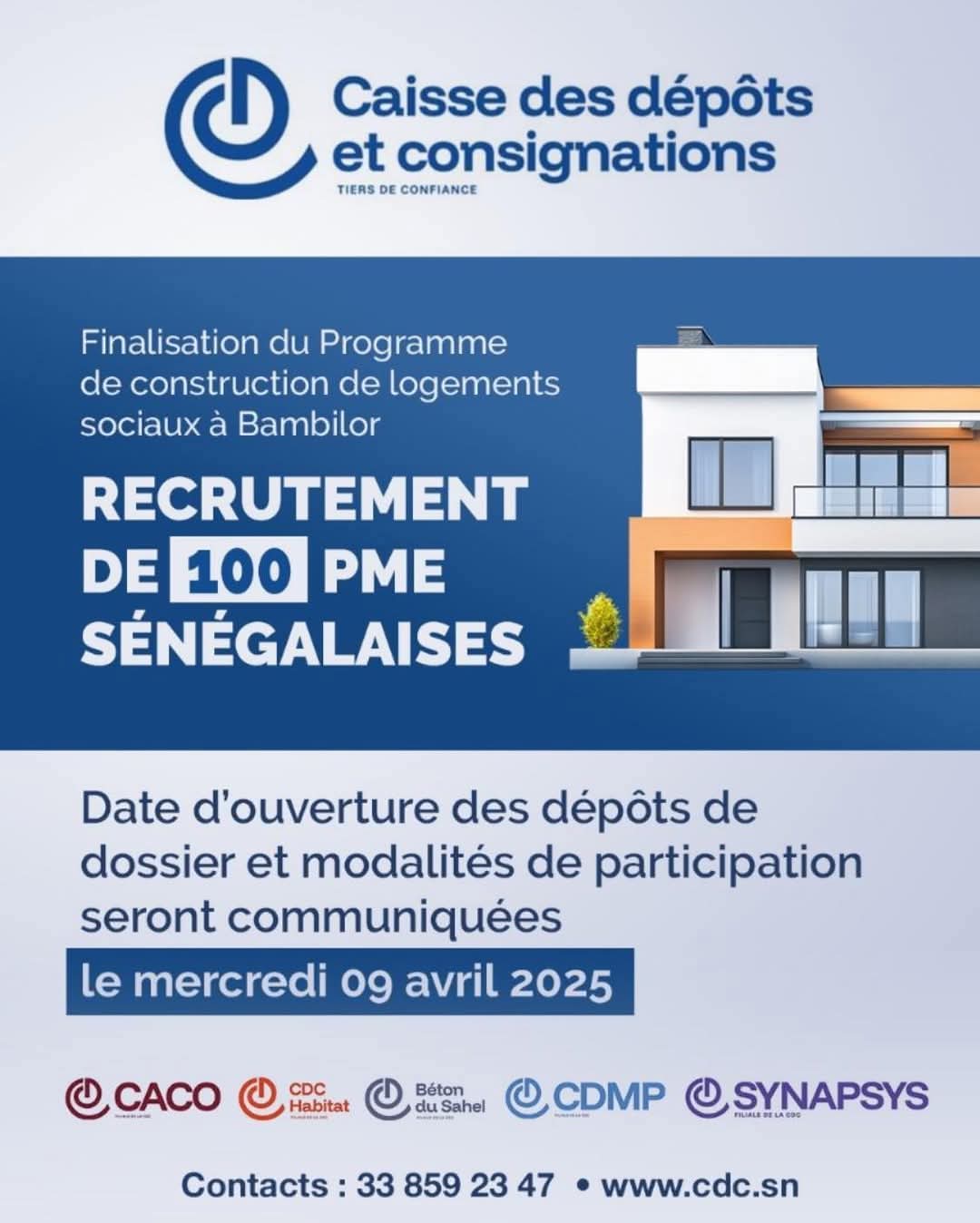 La CDC recrute 100 PME locales pour accélérer son programme de logements sociaux