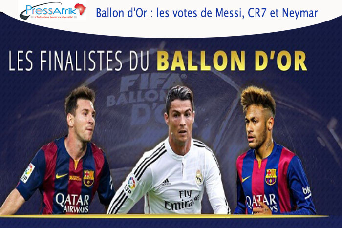 Ballon d'Or : les votes de Messi, CR7 et Neymar