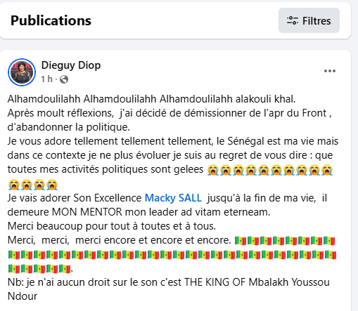 Dieguy Diop tourne la page : « l’amazone » de Macky Sall quitte l’APR et la politique