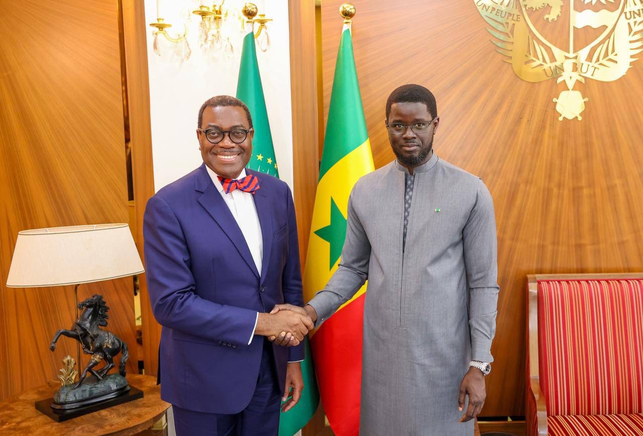 Diplomatie :  le Président Bassirou Diomaye Faye a reçu le président de la BAD au Palais