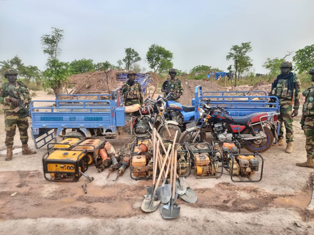 Falémé : deux sites d'orpaillage démantelés, un important matériel saisi