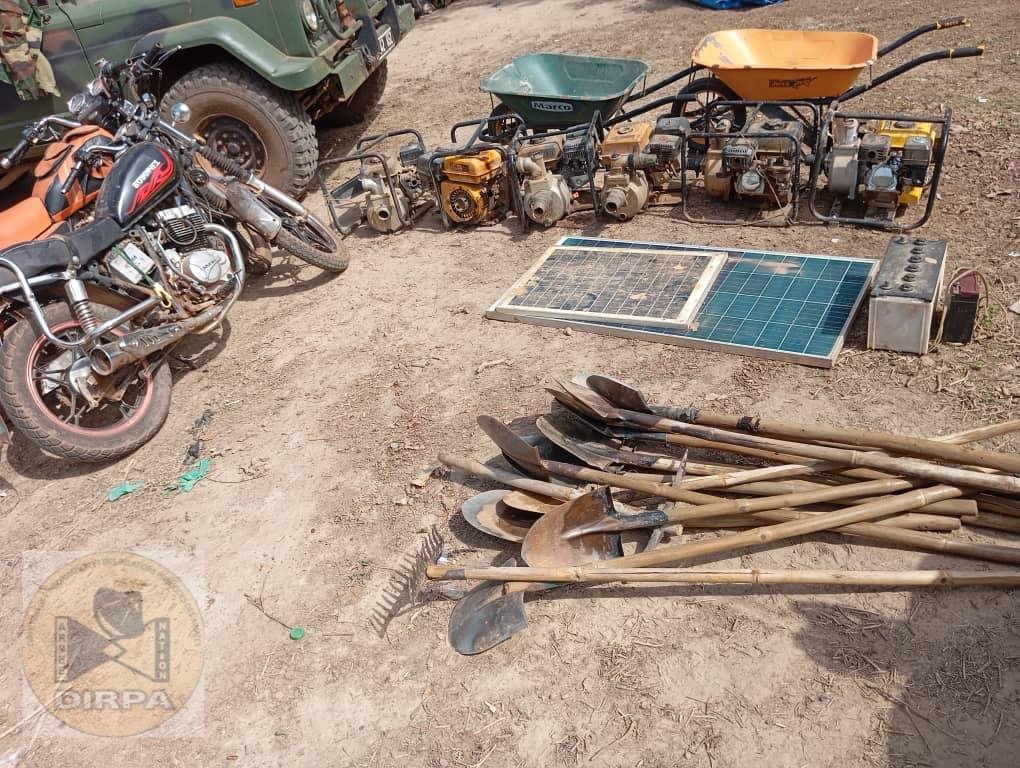 Saraya : six sites d'orpaillage clandestins démantelés, d'importants matériels saisis