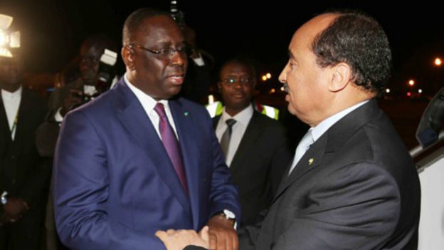 Macky Sall en visite en Mauritanie