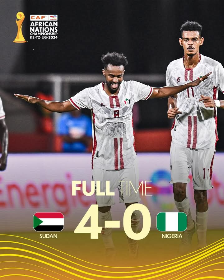 CHAN 2024 : Le Soudan écrase le Nigeria (4-0) et prend la tête du groupe D