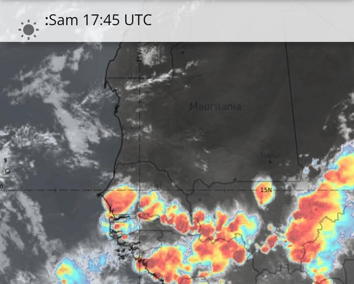 Météo : orages accompagnés de pluies attendus ce soir au Sud et au Centre du Sénégal