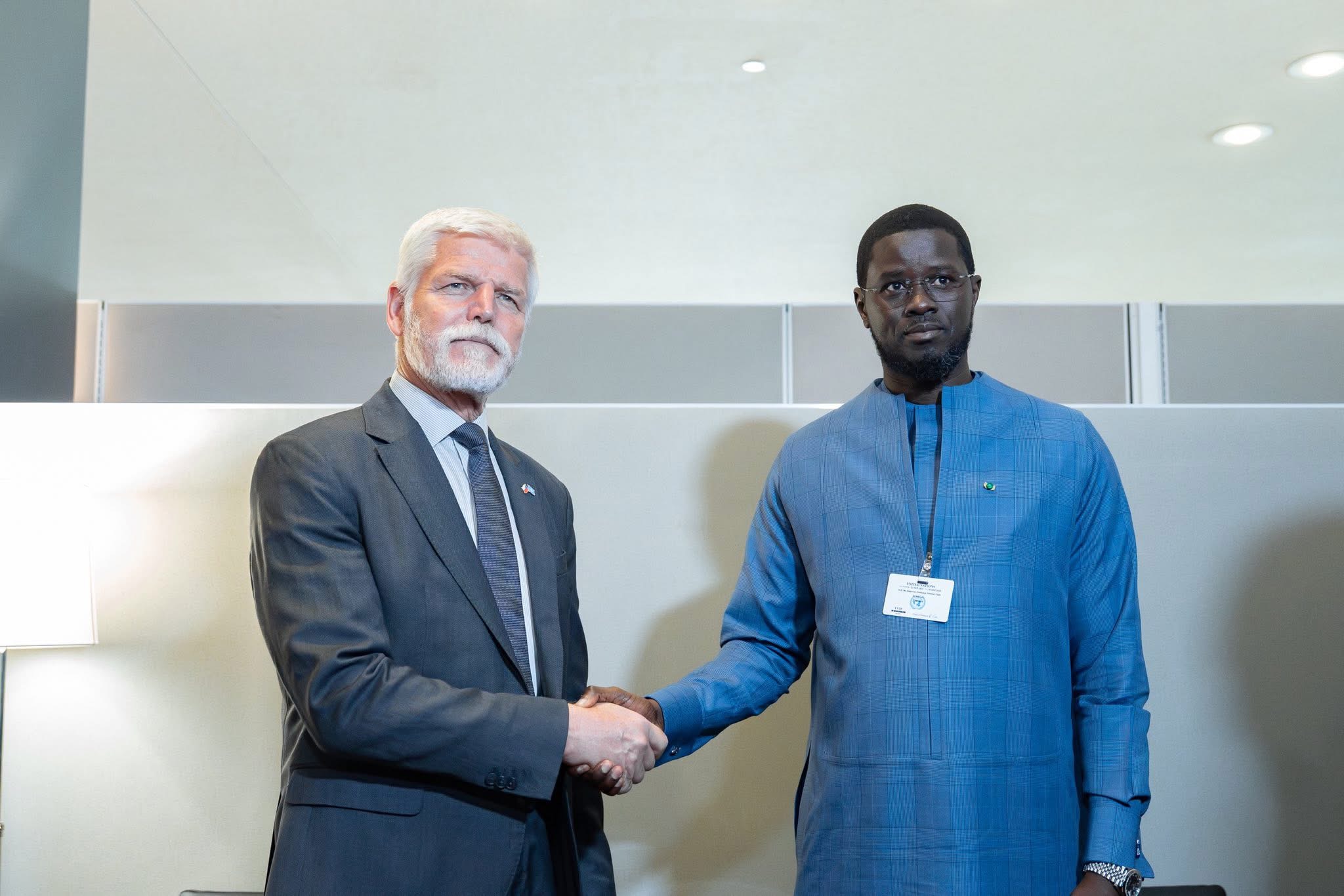 Diplomatie : Bassirou Diomaye Faye rencontre le président tchèque en marge de l’AG de l’ONU