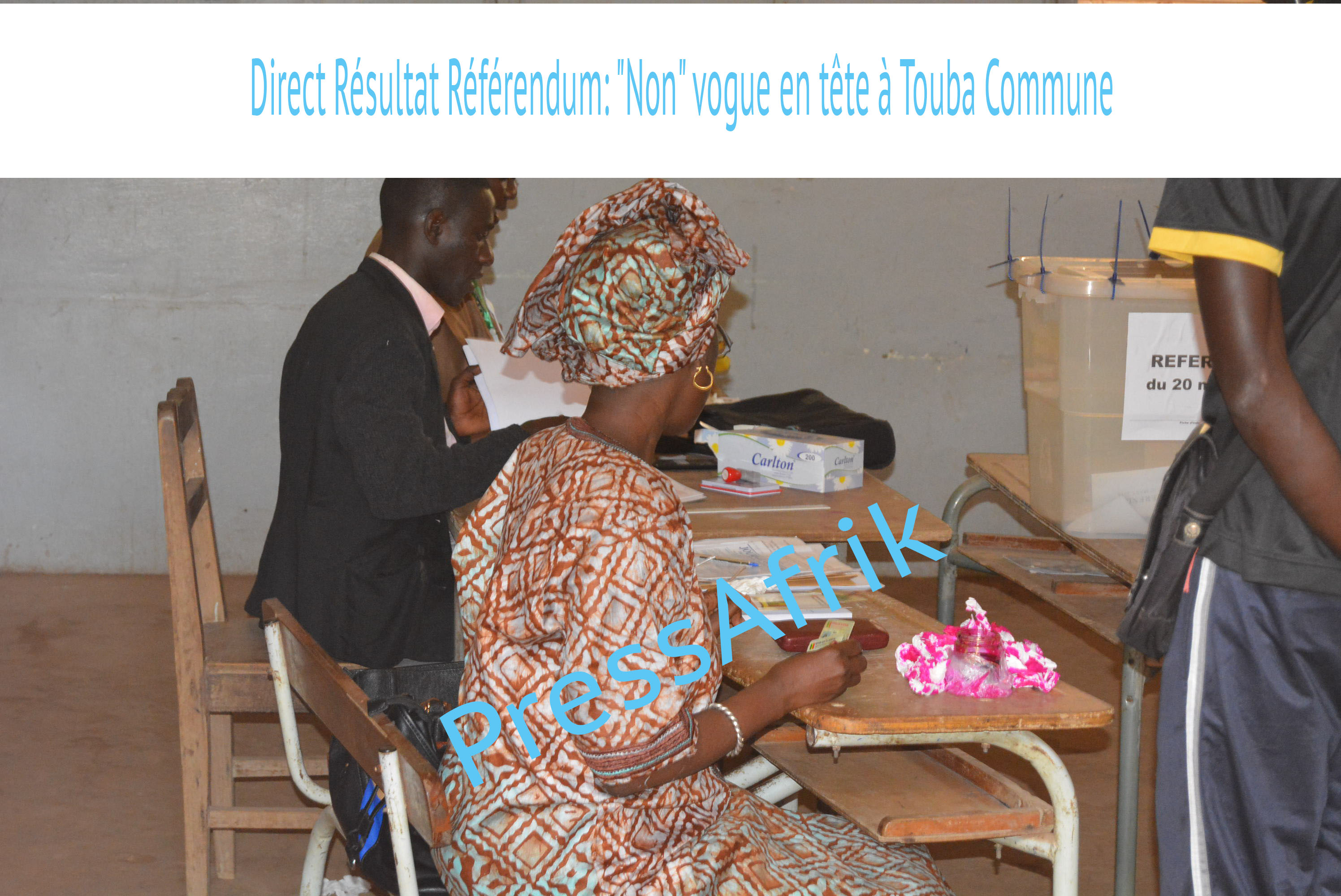 Direct Résultat Référendum: "Non" vogue en tête à Touba Commune