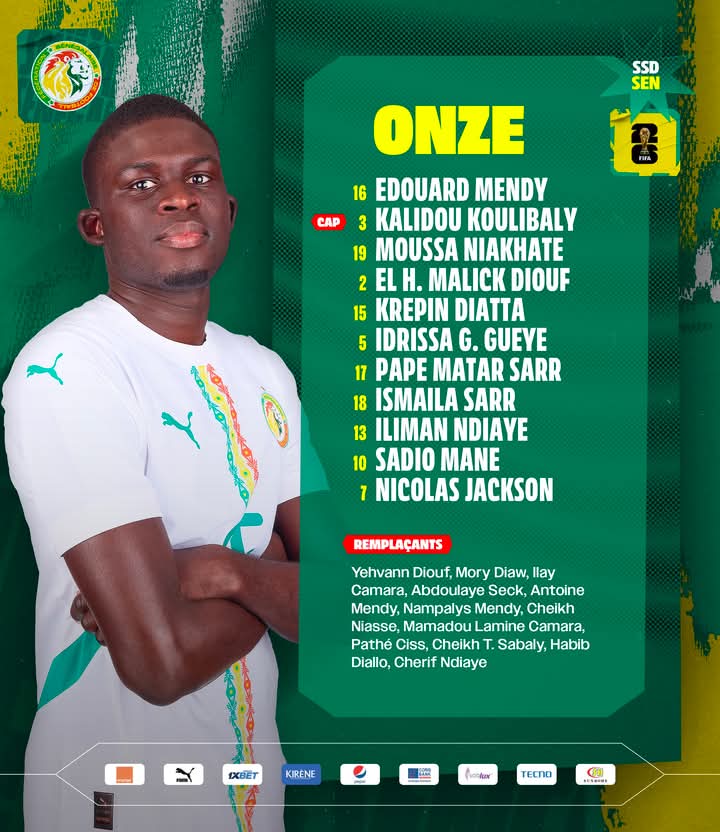 Qualifs Mondial 2026 : le onze de départ du Sénégal face au Soudan du Sud dévoilé