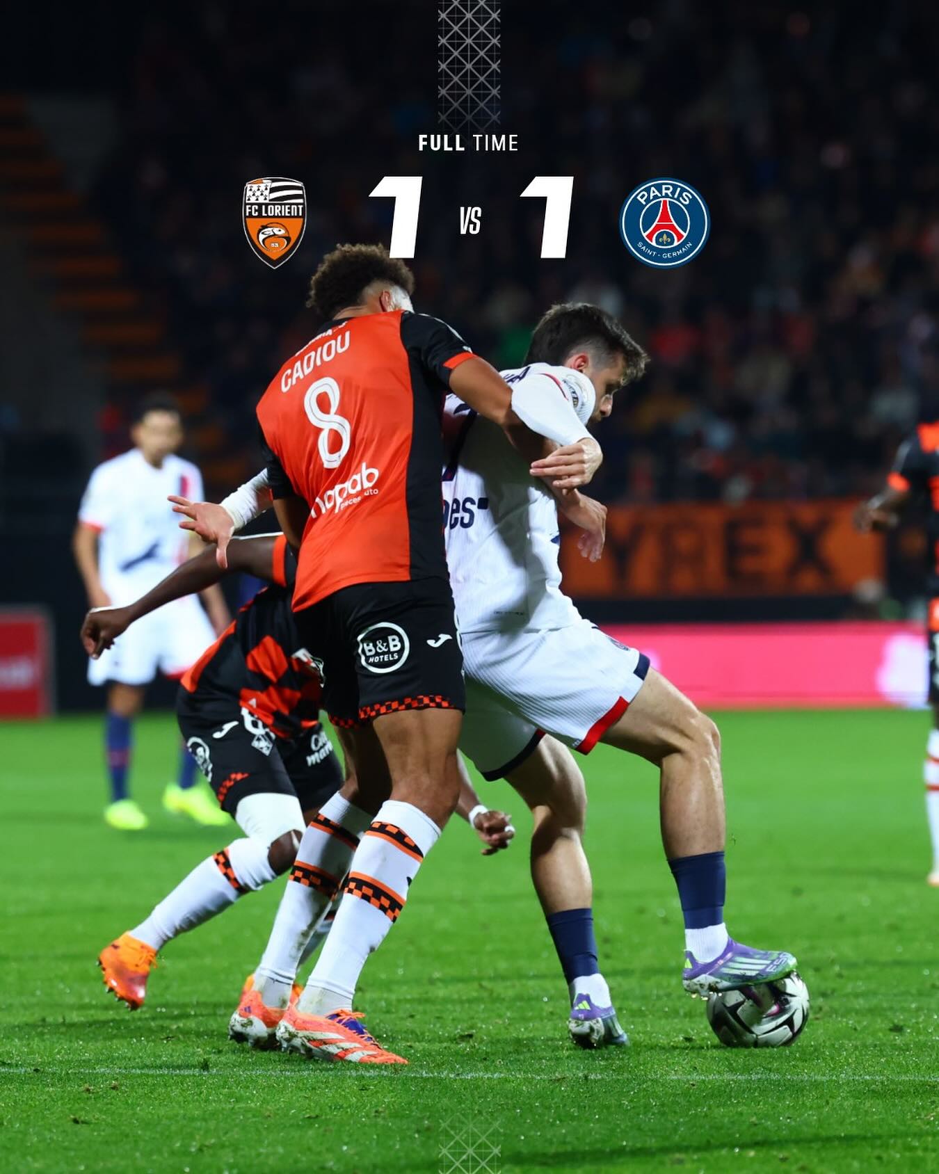 Ligue 1 : le PSG cale à Lorient, Lens n’en profite pas et chute à Metz