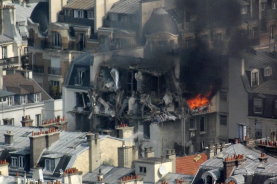 Paris-Explosion due au gaz dans un immeuble, 17 blessés, dont un grave