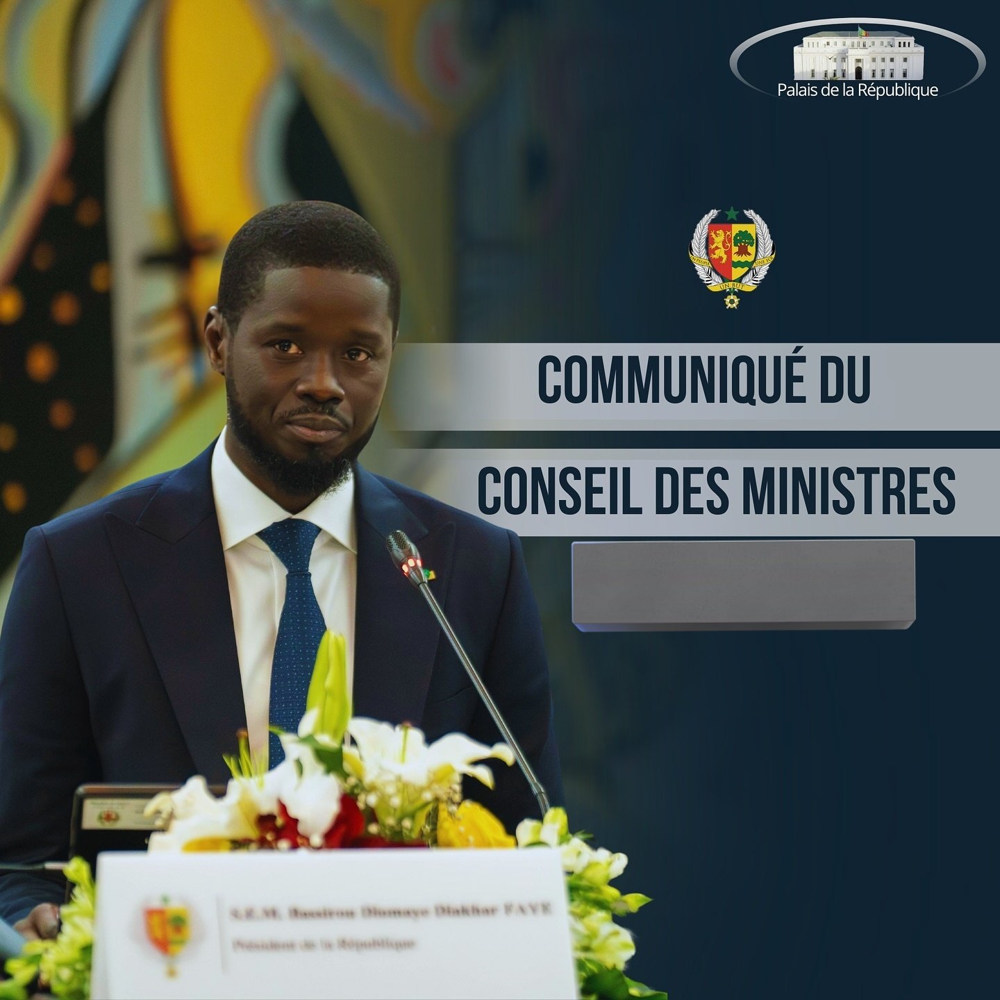 Communiqué du conseil des ministres du mercredi 12 novembre 