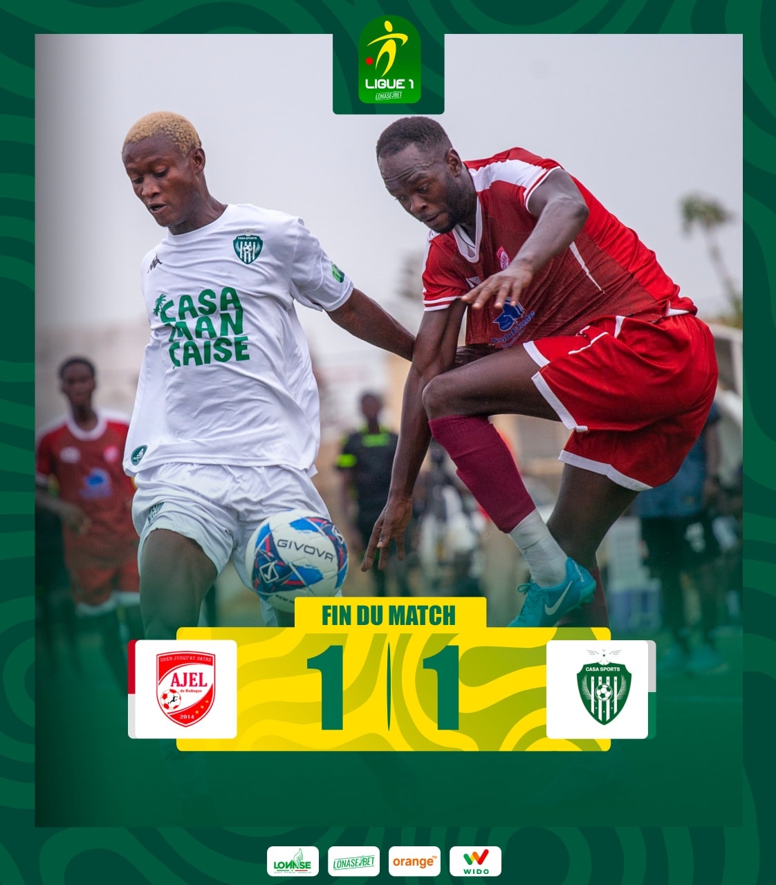 Ligue 1 (J4) : Casa Sports accroché par l’AJEL, Guédiawaye FC enregistre une nouvelle défaite