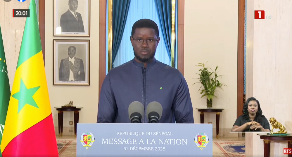 BILAN 2025 : une année de "redressement et de résultats concrets" pour le Sénégal, selon Diomaye Faye