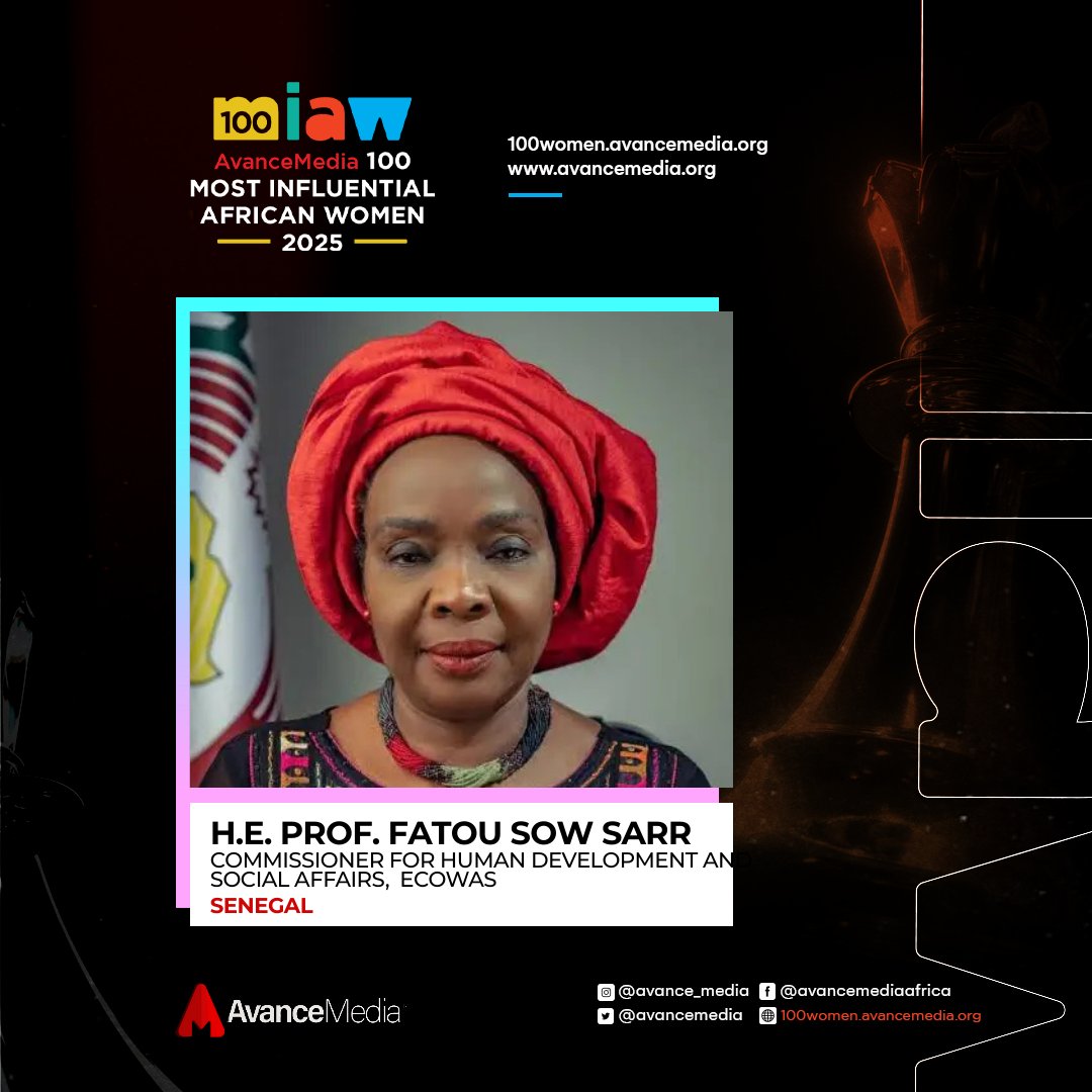 Distinction : la Professeure Fatou Sow Sarr de la CEDEAO parmi les figures de proue de l'influence africaine en 2025