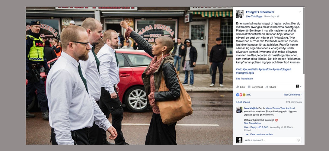 Son poing levé face à des néo-nazis devient le symbole de l'antiracisme en Suède