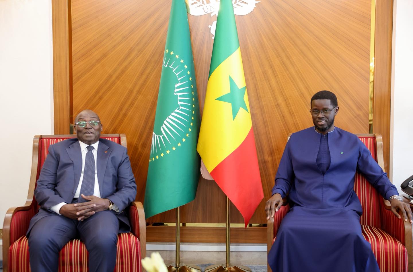 Diplomatie : le Vice-Président ivoirien Tiémoko Meyliet Koné reçu par le Président Diomaye Faye