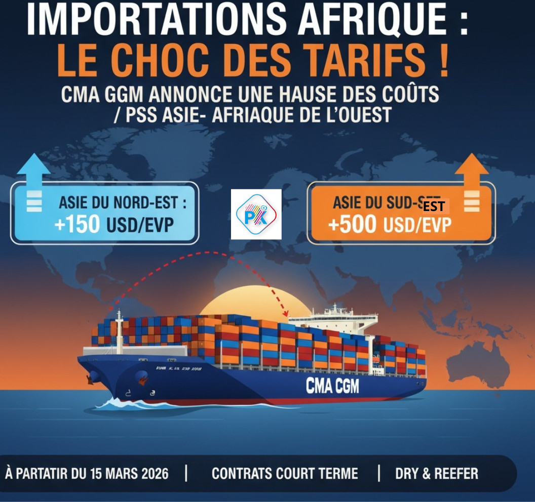 Fret maritime : l'armateur CMA CGM annonce une hausse des tarifs vers l'Afrique de l'Ouest