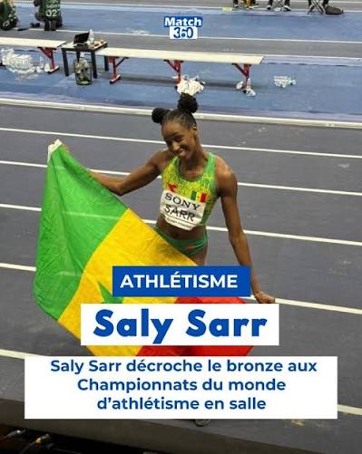 Athlétisme : Saly Sarr, première Africaine sur un podium mondial en salle depuis 20 ans