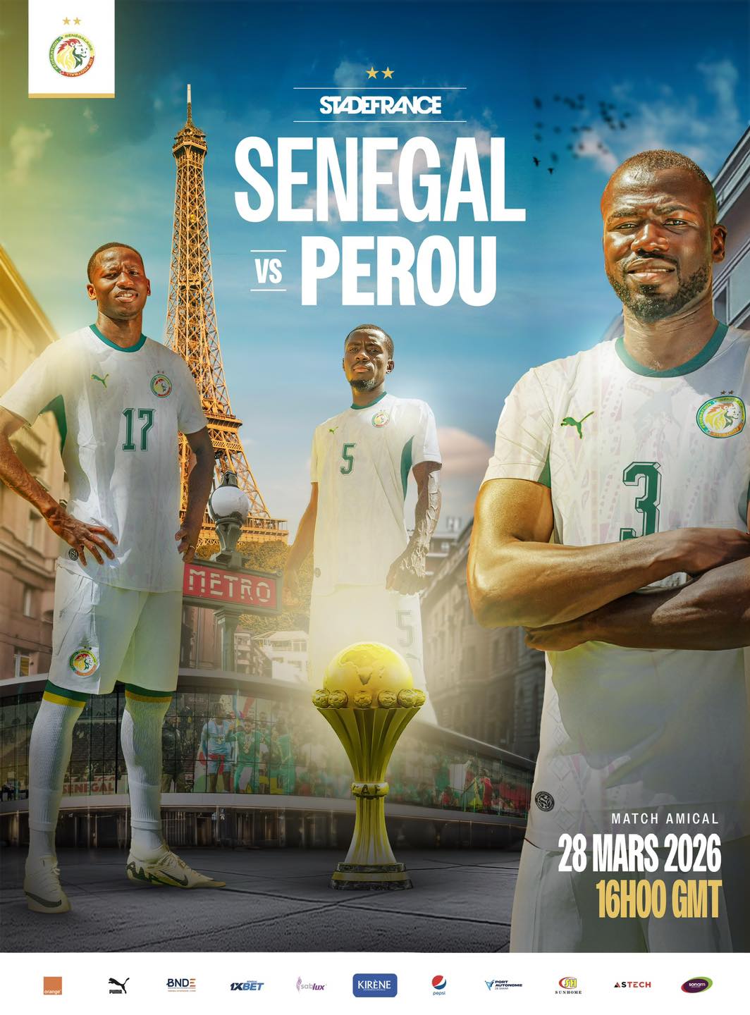 Match amical contre le Pérou : le Sénégal célèbre son sacre continental au Stade de France