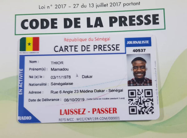 Carte nationale de presse : Daouda Mine annonce la mise en place prochaine d'une plateforme en ligne