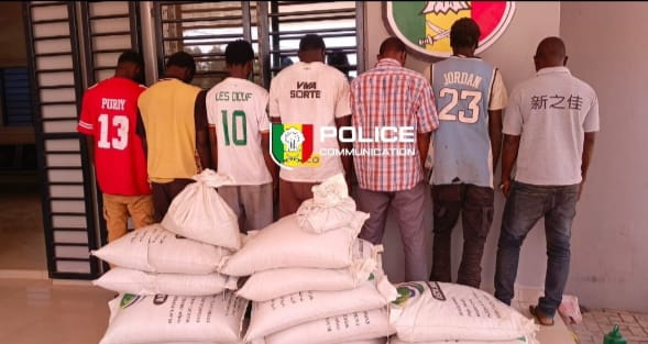 Bignona : huit personnes interpellées pour vol en réunion et recel de 39 sacs de poivre