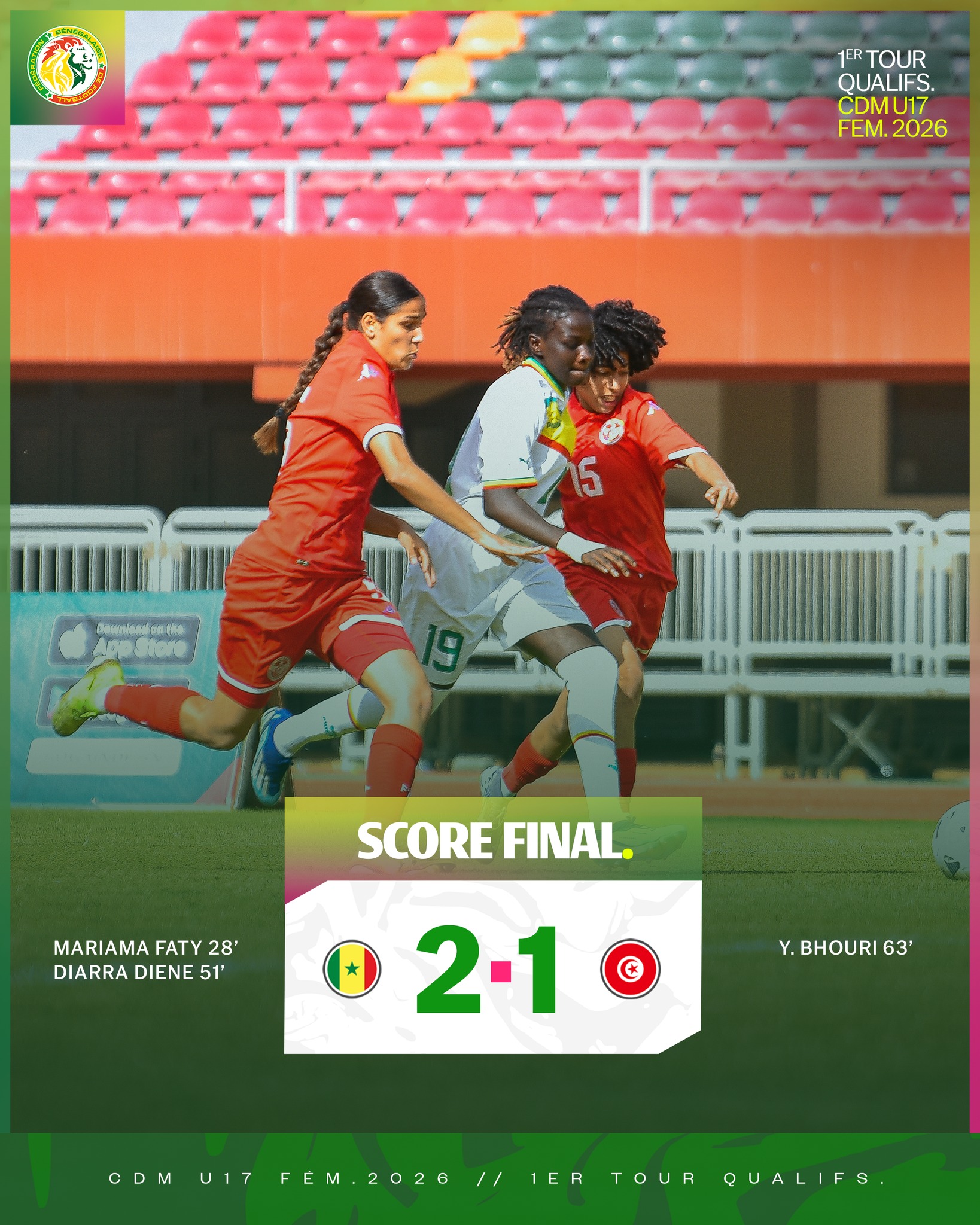 Éliminatoires Mondial féminin U17 : le Sénégal écarte la Tunisie et affronte le Cameroun au prochain tour