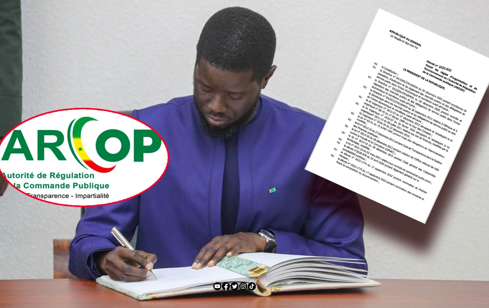 ARCOP : le Président Diomaye Faye nomme neuf nouveaux membres