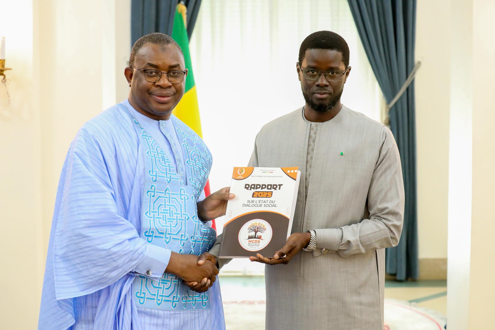 Dialogue social : Bassirou Diomaye Faye reçoit le rapport 2025 et fixe le cap sur la productivité au travail 