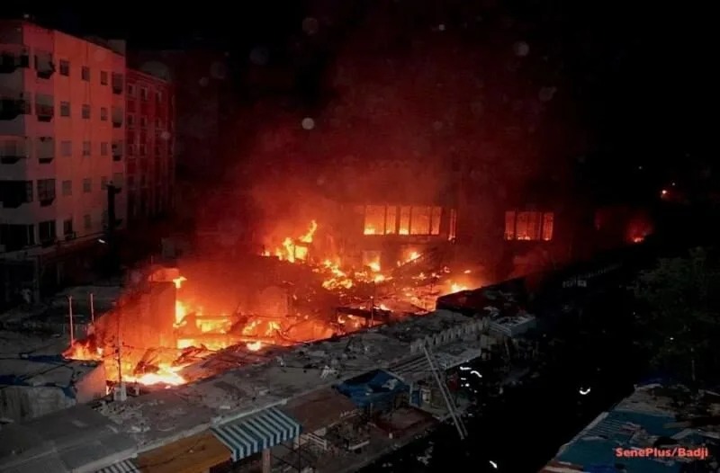 Incendie dans une fabrique artisanale au marché Sandaga: les pertes matérielles estimées à un demi-milliard de FCFA
