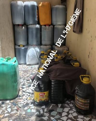 Santé publique : 1 325 litres d’huiles usagées saisis par le service d’hygiène à la Médina