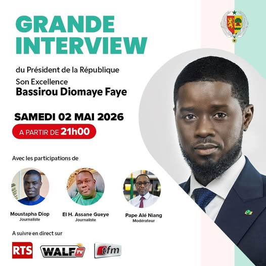 Grande interview : le Président Bassirou Diomaye Faye face à la presse nationale ce samedi 2 mai 