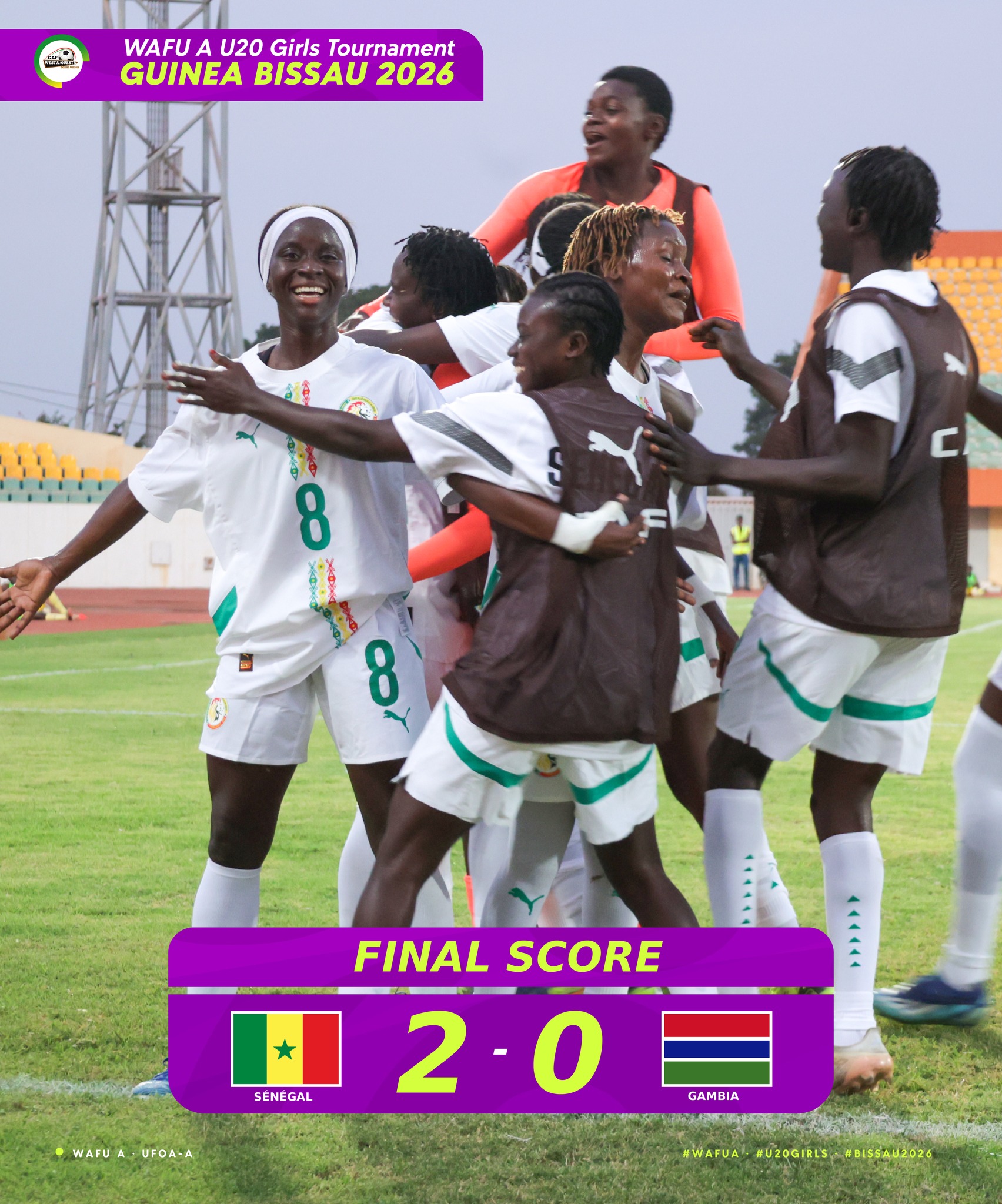 Tournoi UFOA A U20 Féminin : le Sénégal s’impose d’entrée face à la Gambie (2-0)