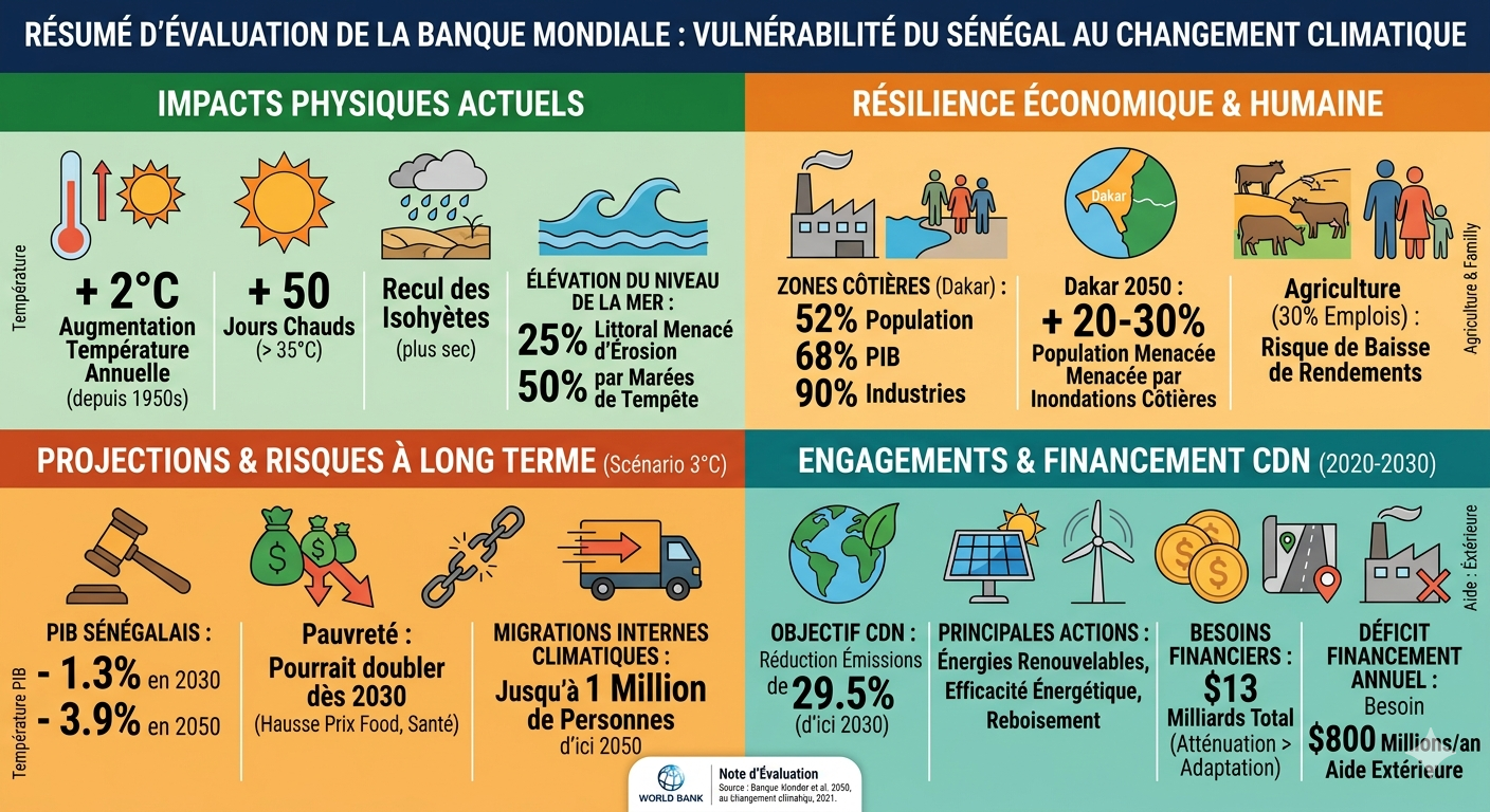 Erosion côtière, précipitations irrégulières, élévation du niveau de la mer… : Le Sénégal face à la Vulnérabilité au changement climatique