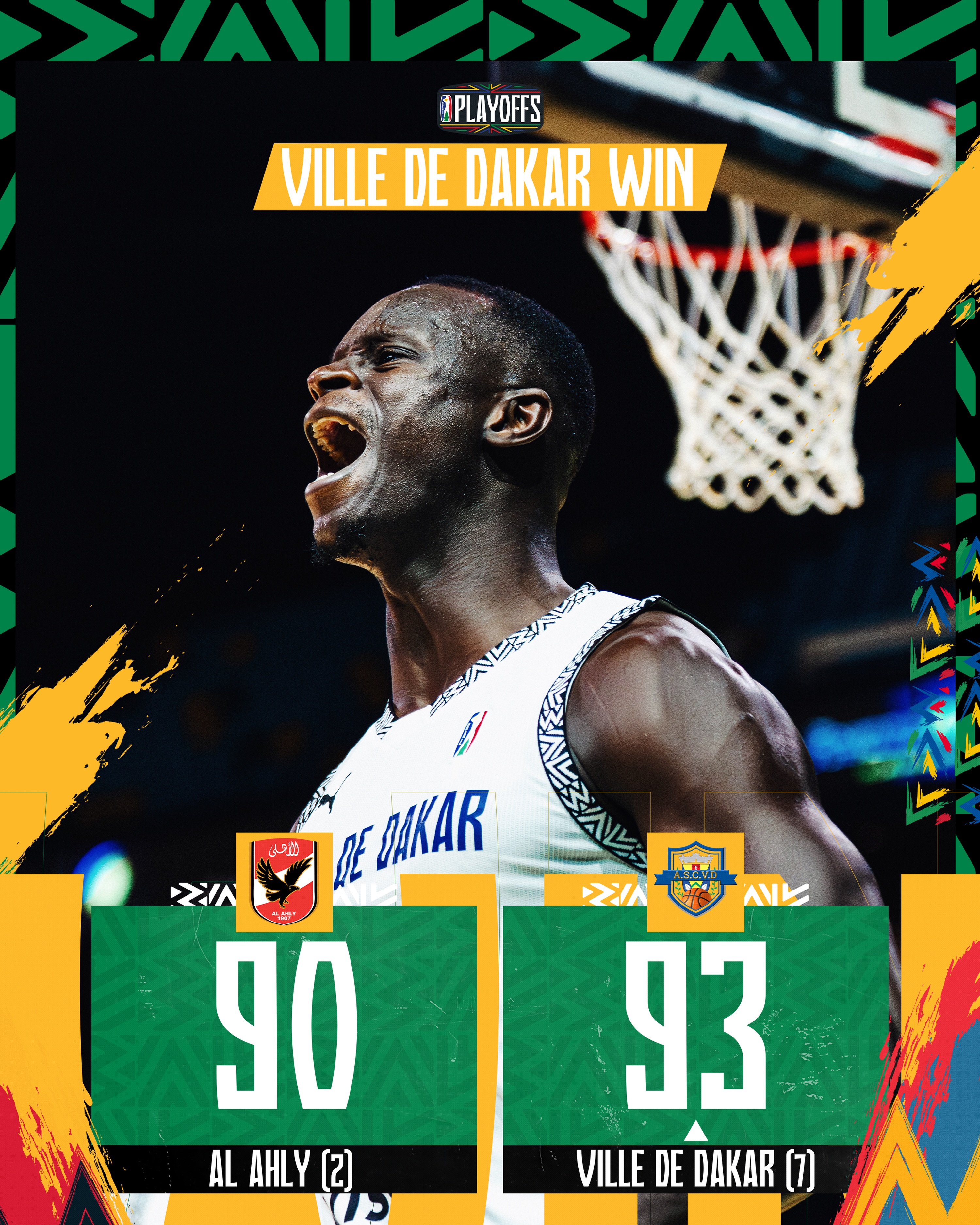 ‎BAL 2026 : l’ASC Ville de Dakar domine Al Ahly (93-90) en quart de finale aller