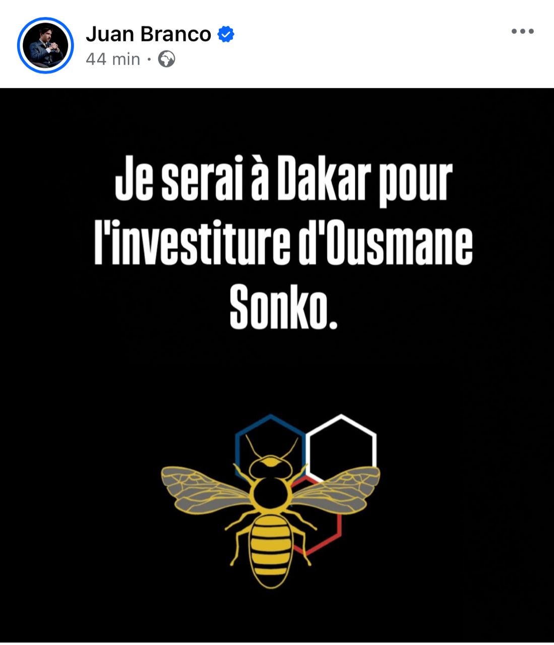 Investiture de Sonko : Juan Branco annonce sa présence à Dakar