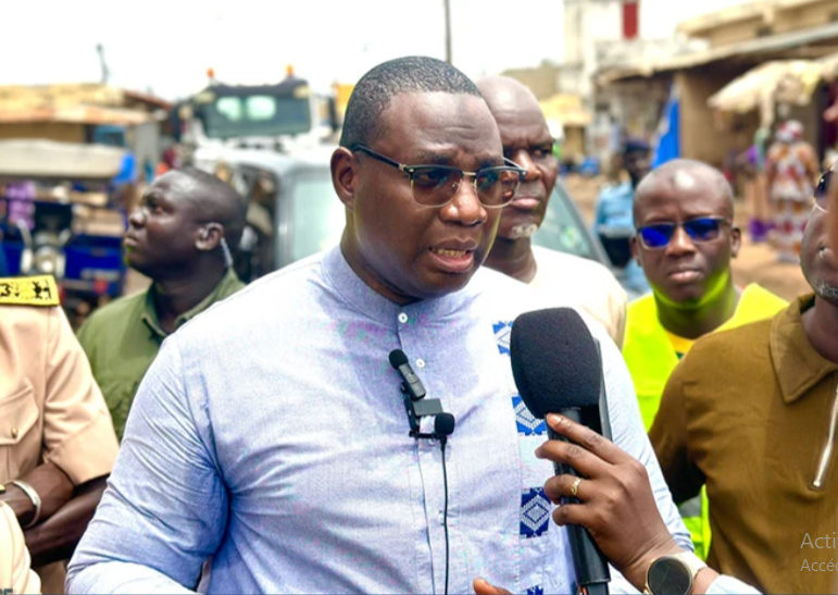 Assainissement à Diourbel : Moussa Bala Fofana  satisfait  de l’avancement des travaux