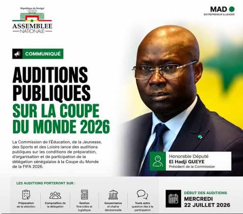 Mondial 2026 : l'Assemblée nationale reporte les auditions publiques sur la participation de la délégation sénégalaise
