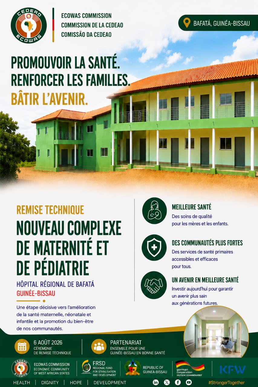 Santé : la CEDEAO livre un complexe de maternité et de pédiatrie en Guinée-Bissau
