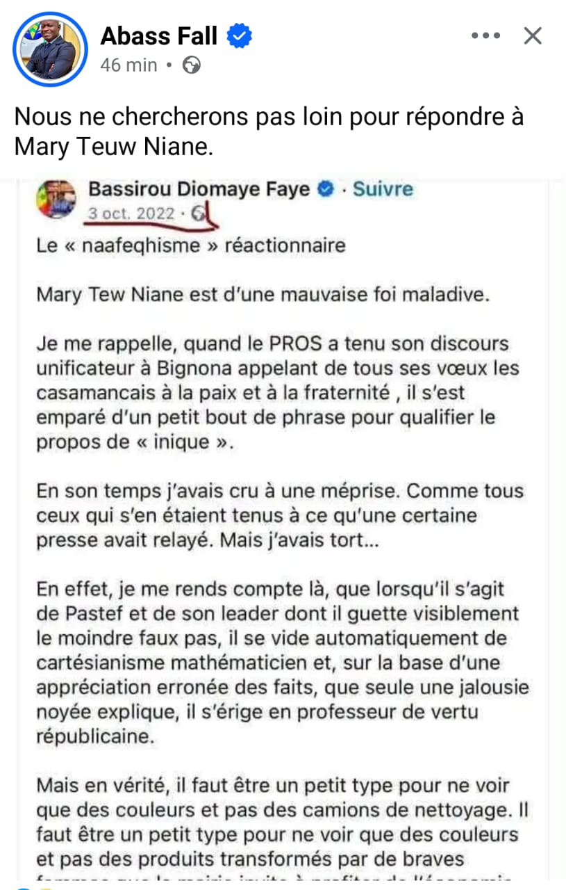«Mary Teuw Niane est d’une mauvaise foi maladive» : pourquoi d’anciens propos de Diomaye refont surface